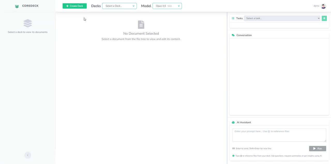 CoreDeck product demo
